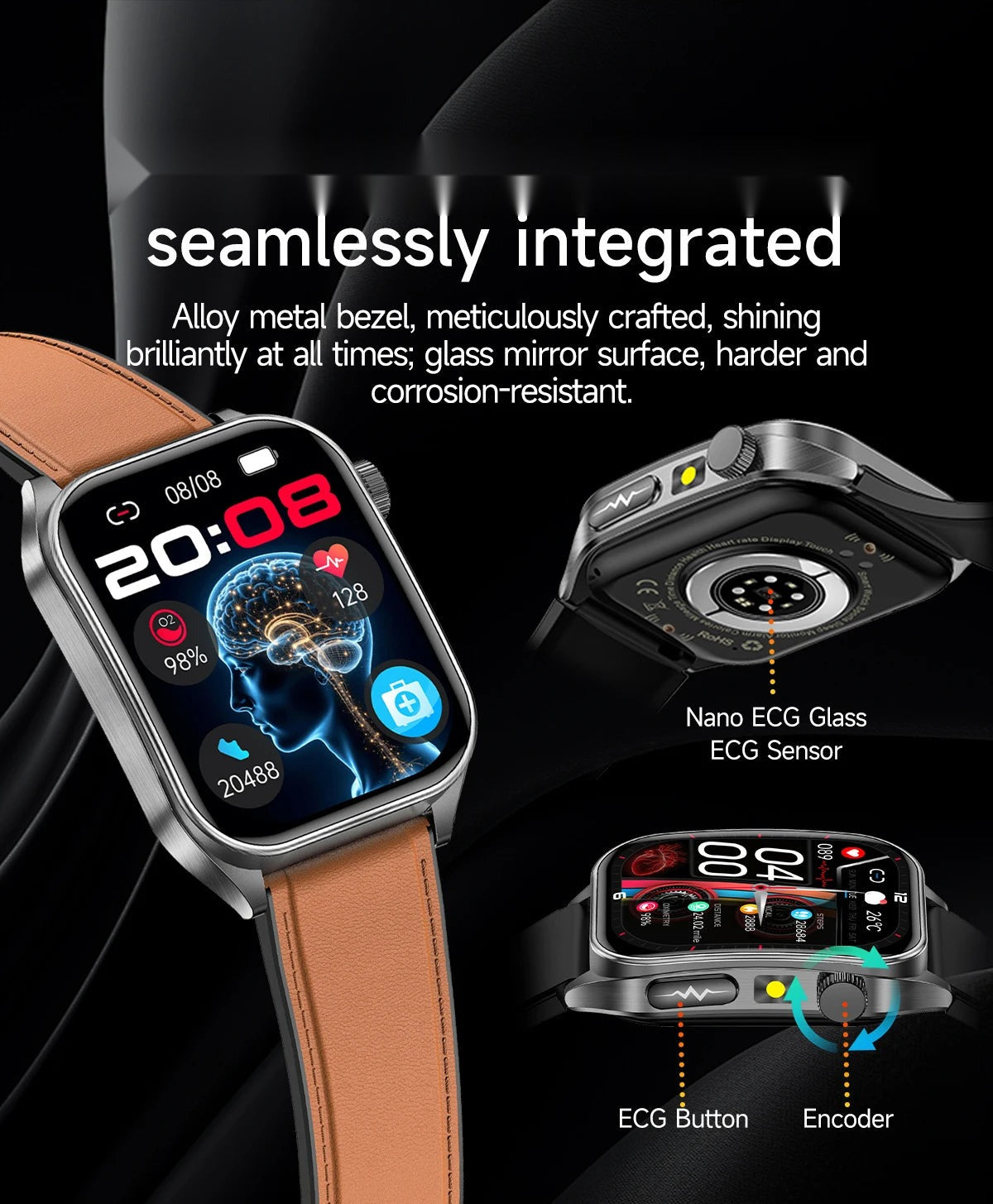 Smartwatch with Heart Rate Tracking, AI Assistant & AMOLED Display
