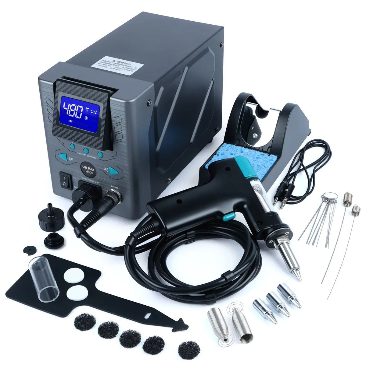 YIHUA 948D-I 110W Desoldering Station – Vacuum Pump Tin Suction Gun for PCB Welding & Repair