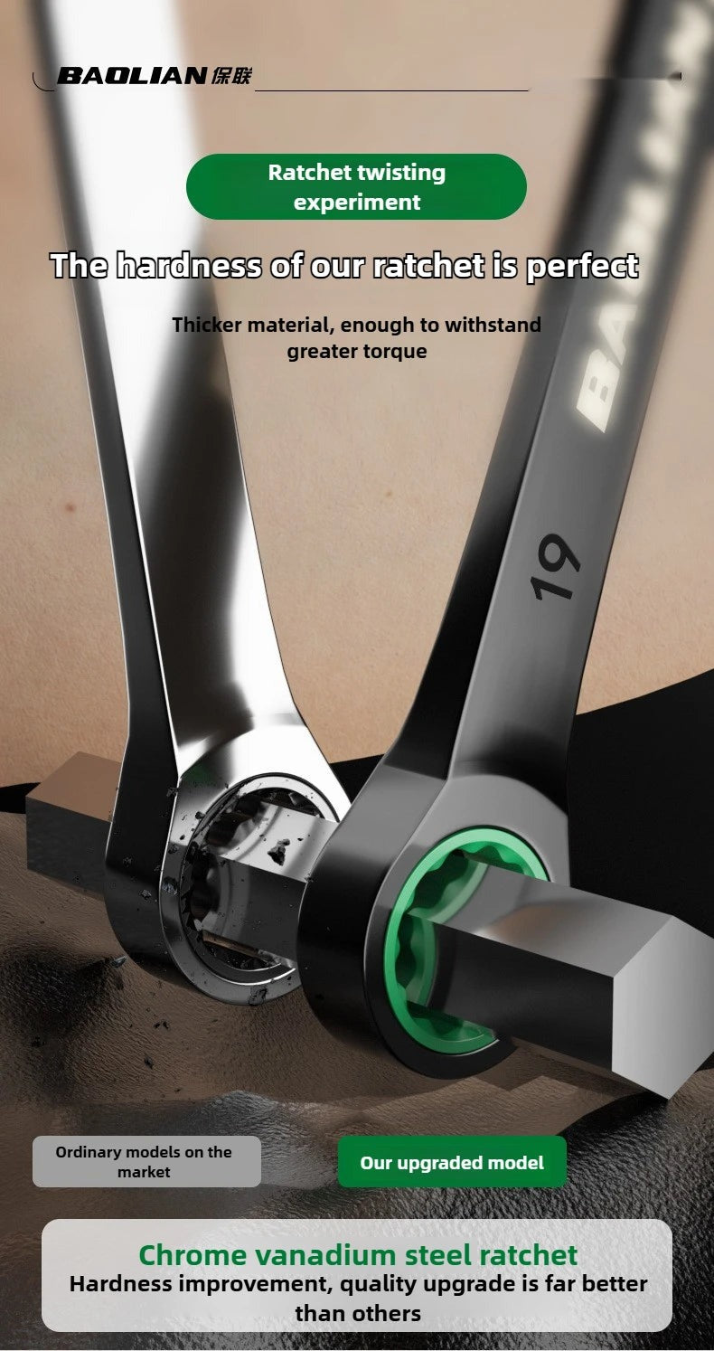 BAOLIAN Dual Directional Fast Plum Blossom Ratchet Wrench