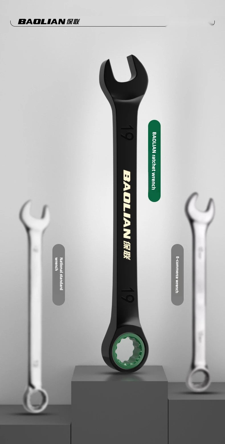 BAOLIAN Dual Directional Fast Plum Blossom Ratchet Wrench