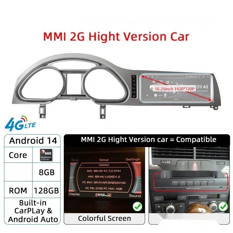 CarPlay & Android Auto Car Stereo for Q7 (2005-2015)