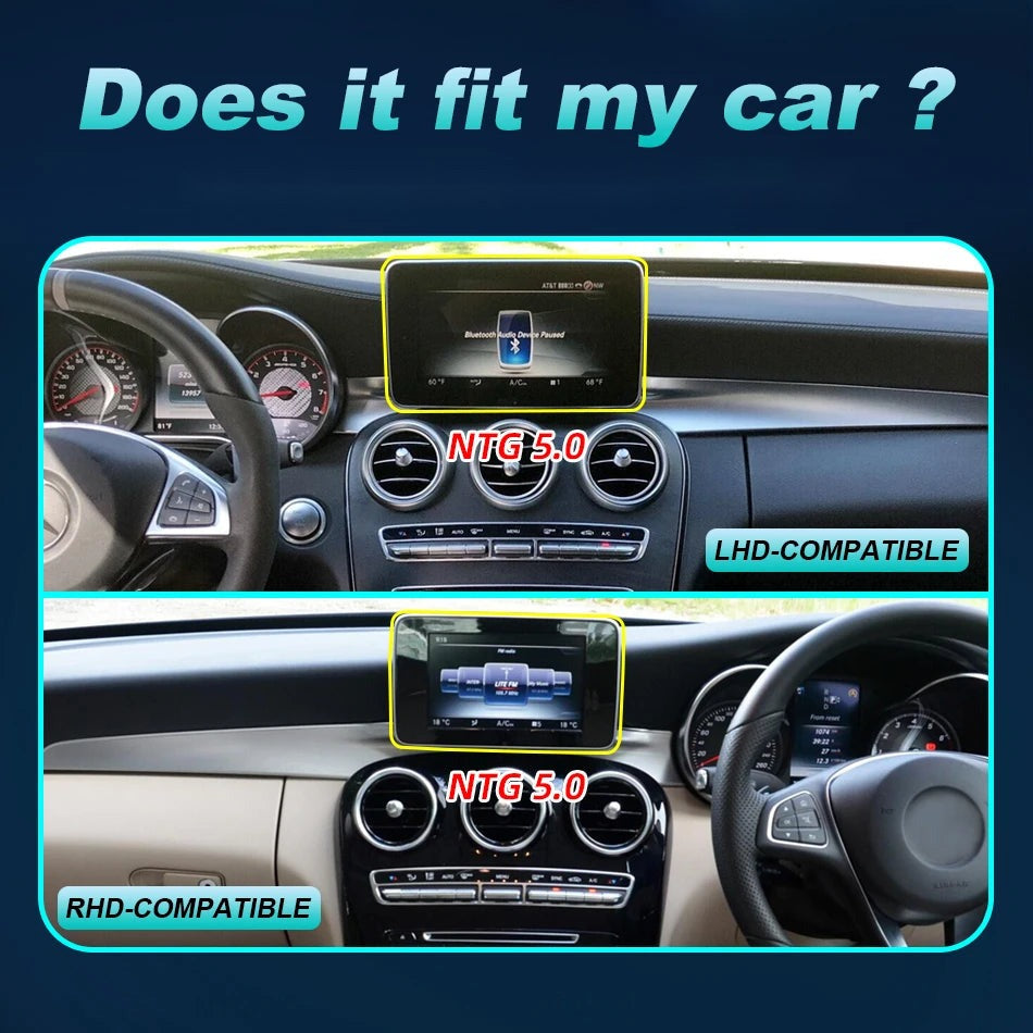 Wireless CarPlay & Android Auto Display for C-Class W205