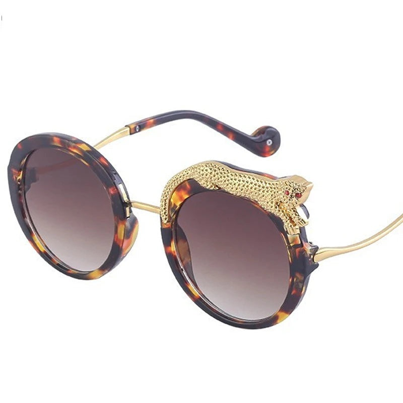 Stylish Round Steampunk Sunglasses for Women