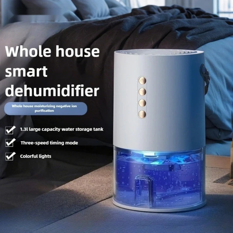 1000ml Portable Negative Ion Dehumidifier Air Dryer for Home & Office