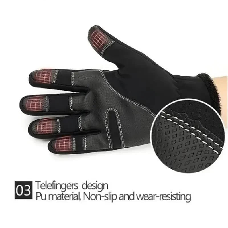 Thermal Touchscreen Winter Gloves, Windproof Ski Gloves