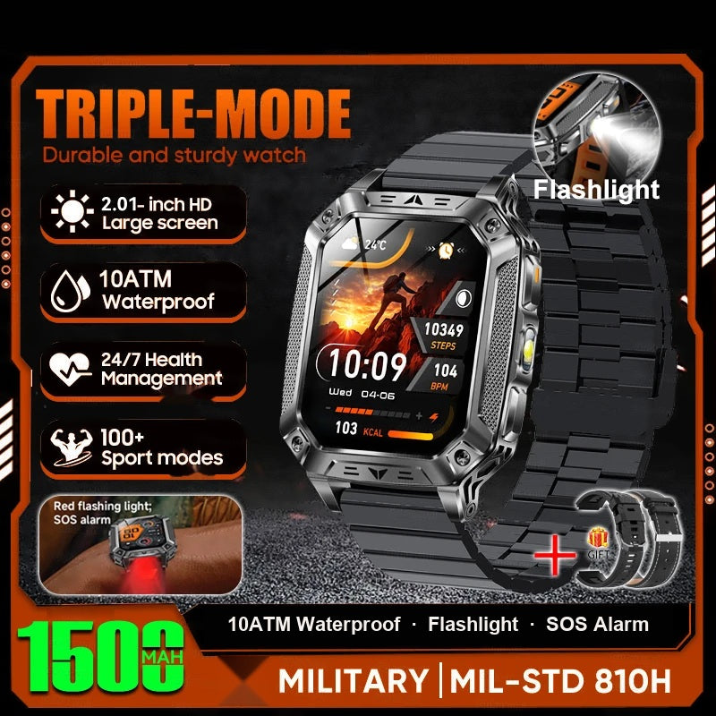 Rugged Smart Watch — 1500mAh, 10ATM Waterproof, BT Calling - photo 8