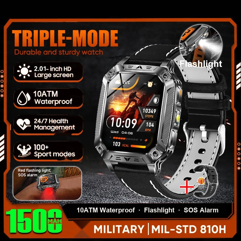 Rugged Smart Watch — 1500mAh, 10ATM Waterproof, BT Calling - photo 7