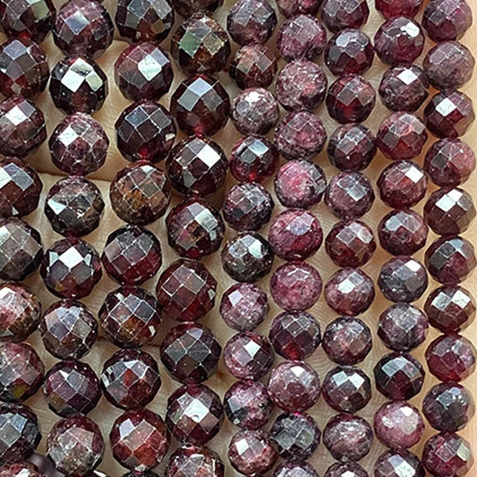 Red Faceted Round Spacer Beads for DIY Earrings, Bracelets & Charms