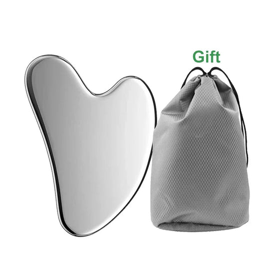 Stainless Steel Gua Sha Board - Facial & Body Scraping Massage Plate