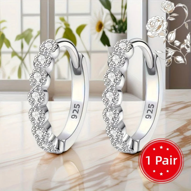 Elegant Silver Stud Earrings for Women, A Versatile and Dainty Single Pair for Everyday Luxury, Timeless Fine Jewelry