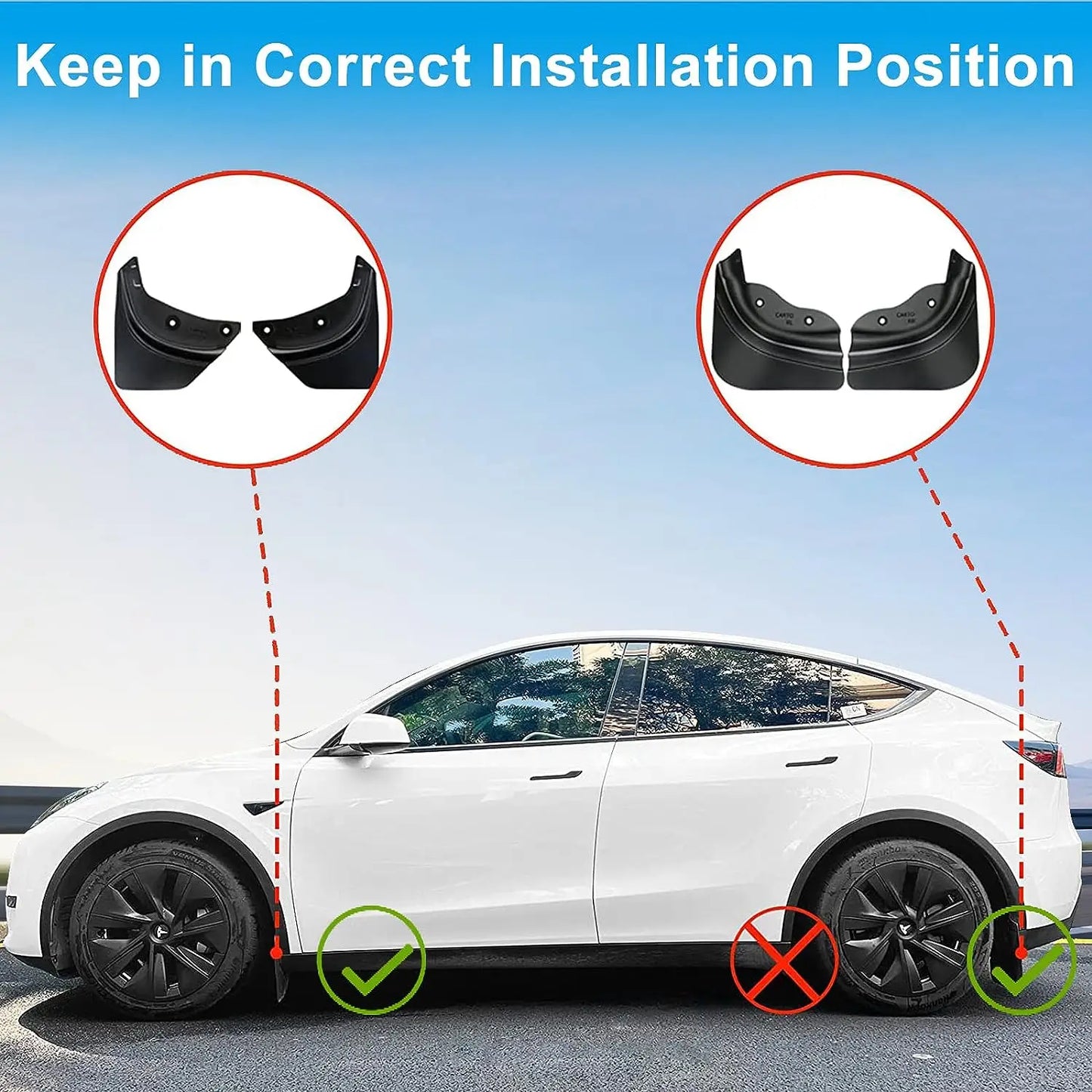 4Pcs/set Mud Flaps Splash Guards For Tesla Model 3 2026-2026 2026 2026+ Front Rear Wheel Mudguard Guard Fender