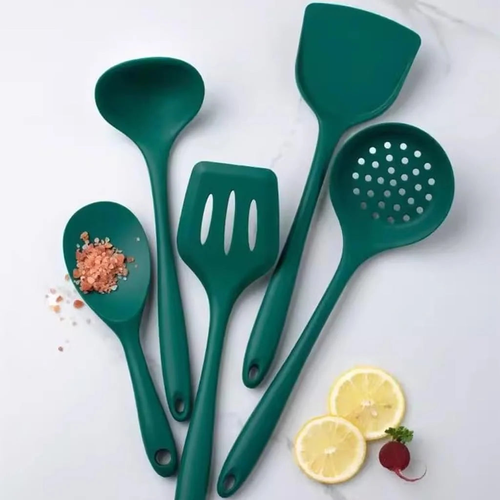 5-Piece Silicone Cooking Utensil Set for Nonstick Pans - photo 3