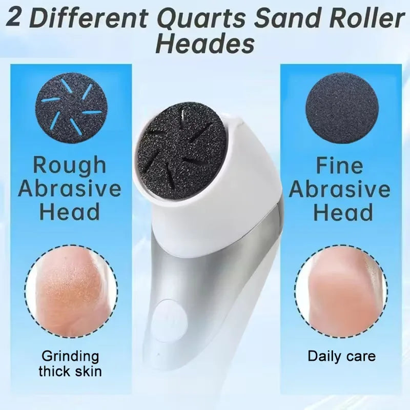 Professional Electric Foot Callus Remover Rechargeable Pedicure Kit 2 Speed Exfoliating Tool for Smooth Heels