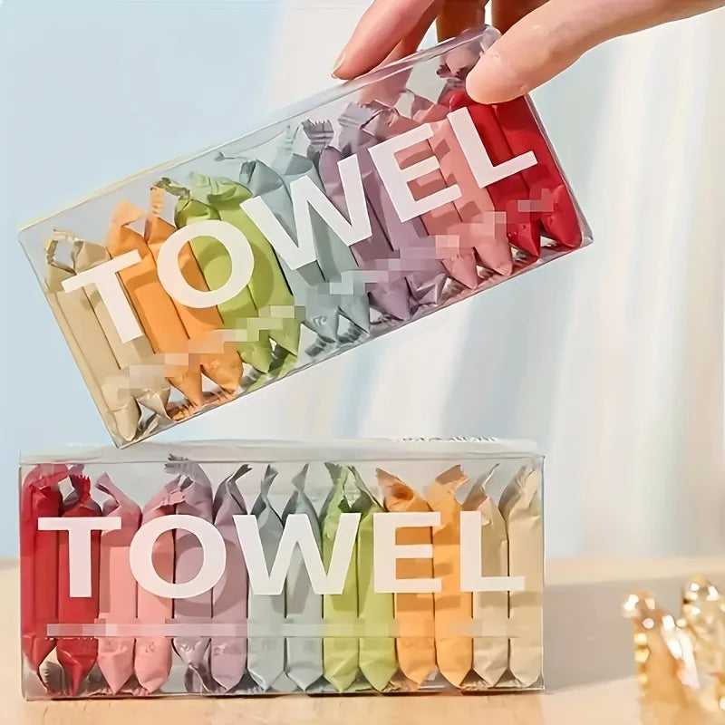 28pcs Compressed Travel Towels – Disposable Portable Wet & Dry Towel Set (Unscented)