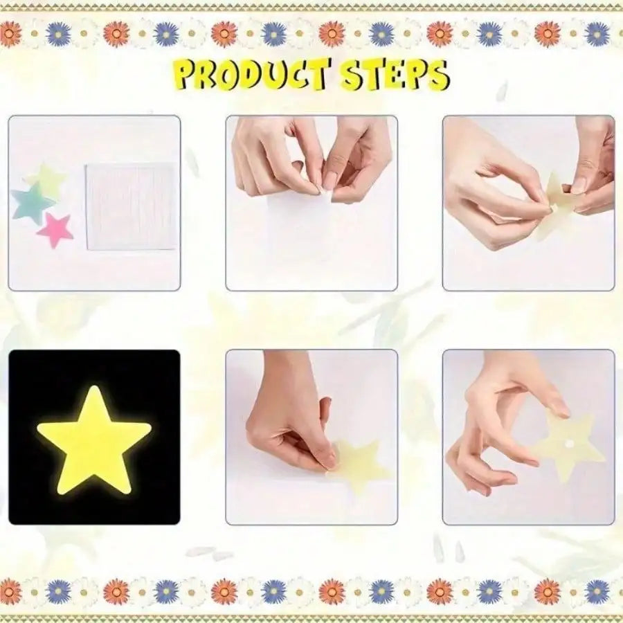 200 Piece Luminous Star Wall Sticker, Easy To Tear and Stick, Suitable for Bedroom, Luminous Party Decoration, Self-adhesive