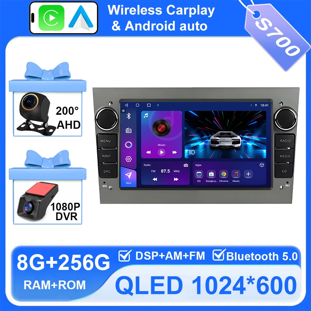 Android Car Stereo for Opel/Vauxhall Astra H J, Vectra, Antara, Zafira, Corsa (2004–2011) — CarPlay, Android Auto, GPS