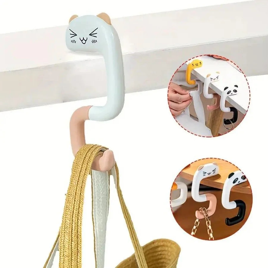 1 Piece Pink Handbag Hook, Portable Hand, Lightweight and Easy To Install, Suitable for Desks and Office Desks