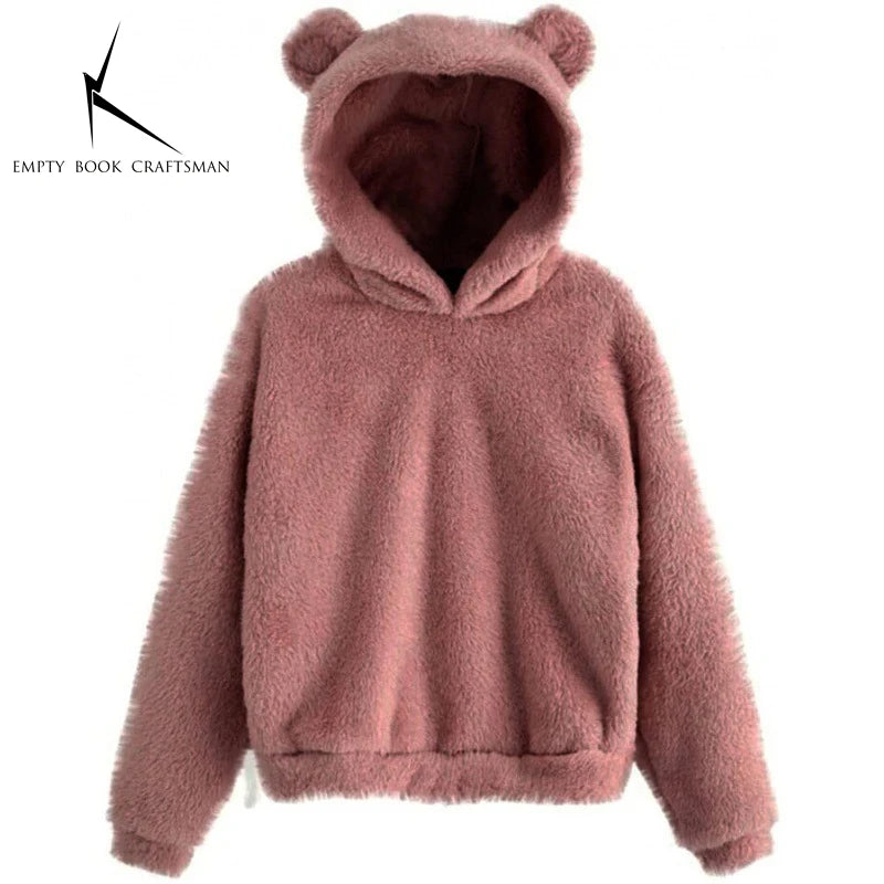 Women's Bunny Ear Hoodie - Plush Warm Long Sleeve Sweatshirt - photo 13