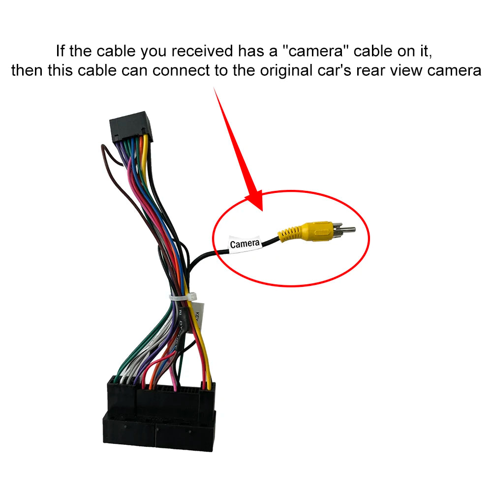 Car Android Player 2Din Stereo Radio Adapter Power Connector MP5 Player Power Cable Accessories For Suzuki