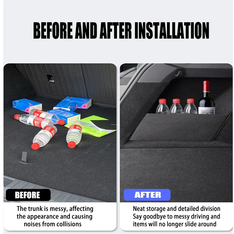 Auto Accessories For Toyota Camry 2025~2026 XV80 Car Organizer Thickening Trunk Side Partition Trunk Interior Storage Box Parts