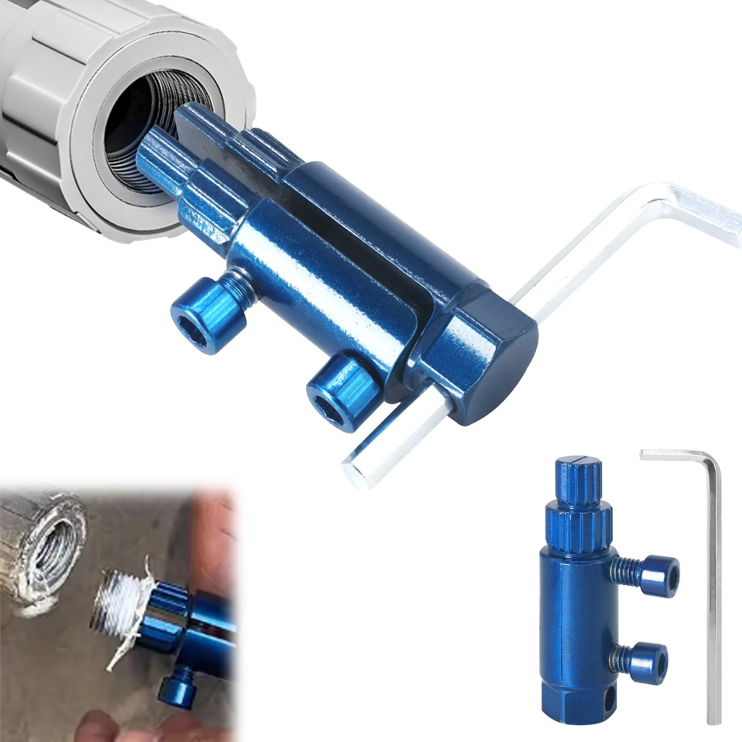 Broken Pipe Extractor Tool for 1/2 3/4 1 Inch DN15/20/25 Angle Valves Removes Rusted Damaged Faucet Bolts Drill or Manual Use