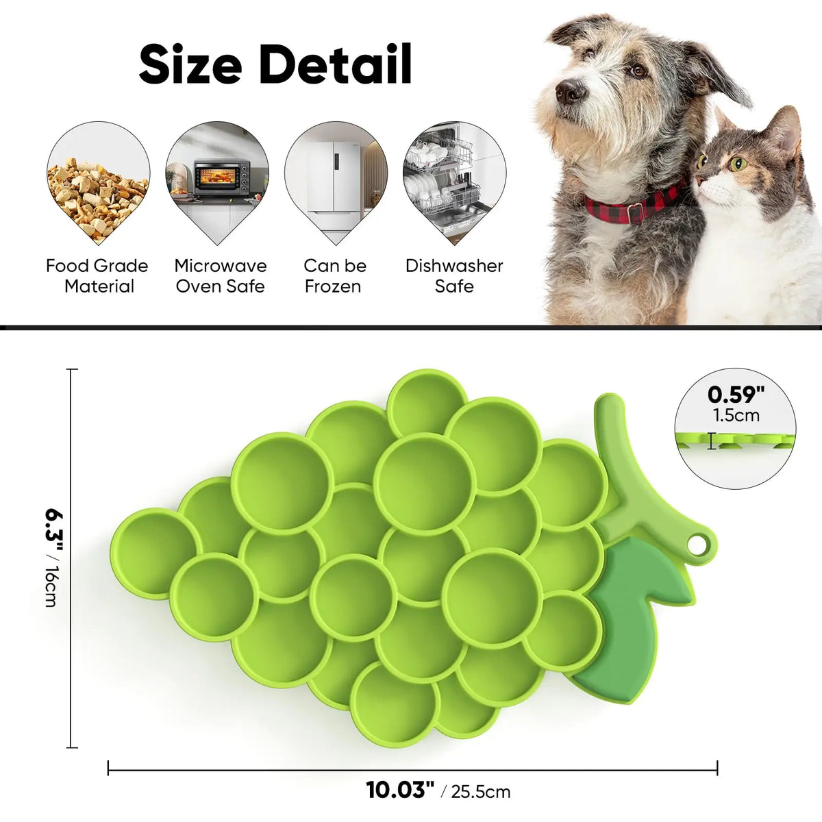 Grape-Shaped Dog Lick Mat with Suction Cups – photo 5