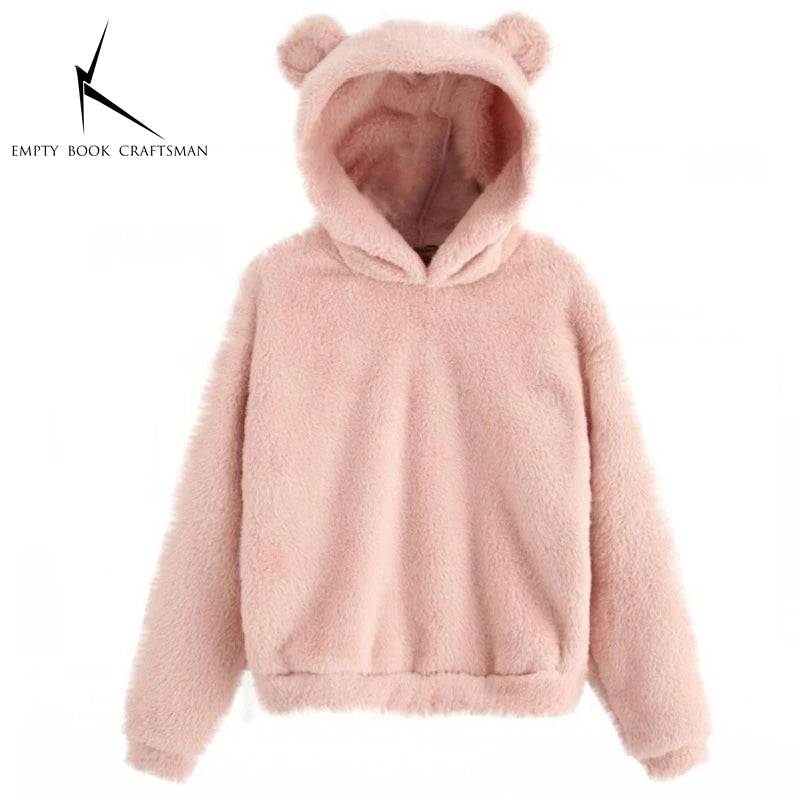 Women's Bunny Ear Hoodie - Plush Warm Long Sleeve Sweatshirt - photo 17