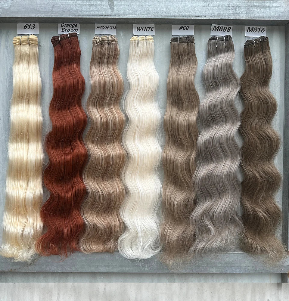 Magicae 30Inch 200g/Pc Chocolate Ombre Brown Orange Blond P27/613 Bio Body Wave Grey High Temperature Synthetic Hair Extension