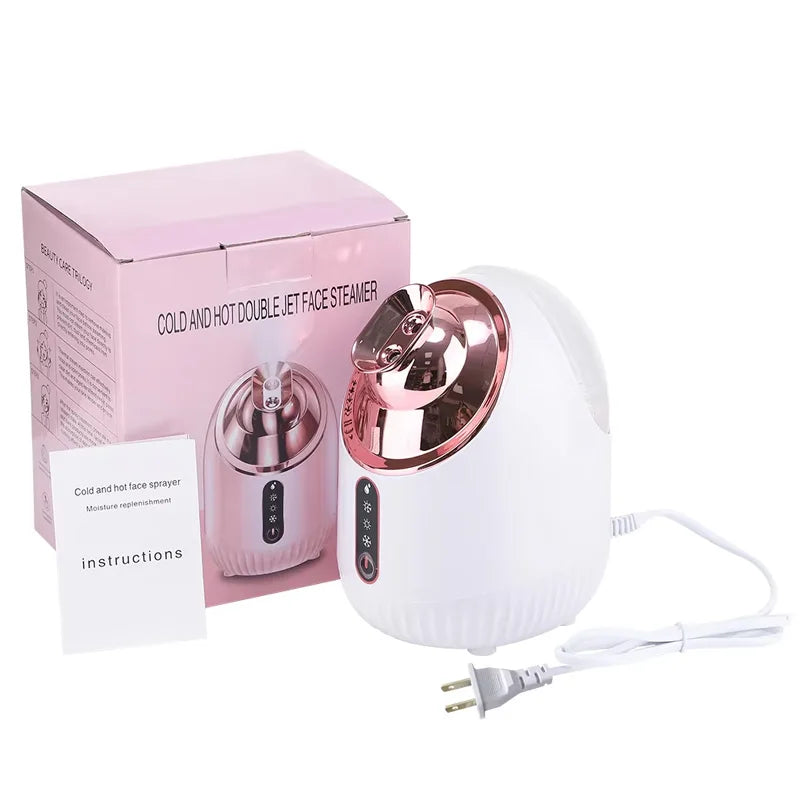 Face Steamer Nano Mist Sprayer Hot Warm Cool Nebulizer Facial Sauna Humidifier Small Hydrating Open Pore Cleaning Face Care