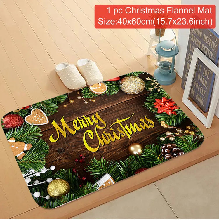 Christmas Door Mat Santa Claus Outdoor Carpet Merry Christmas Decorations For Home 2026 Navidad Xmas Ornament New Year 2026