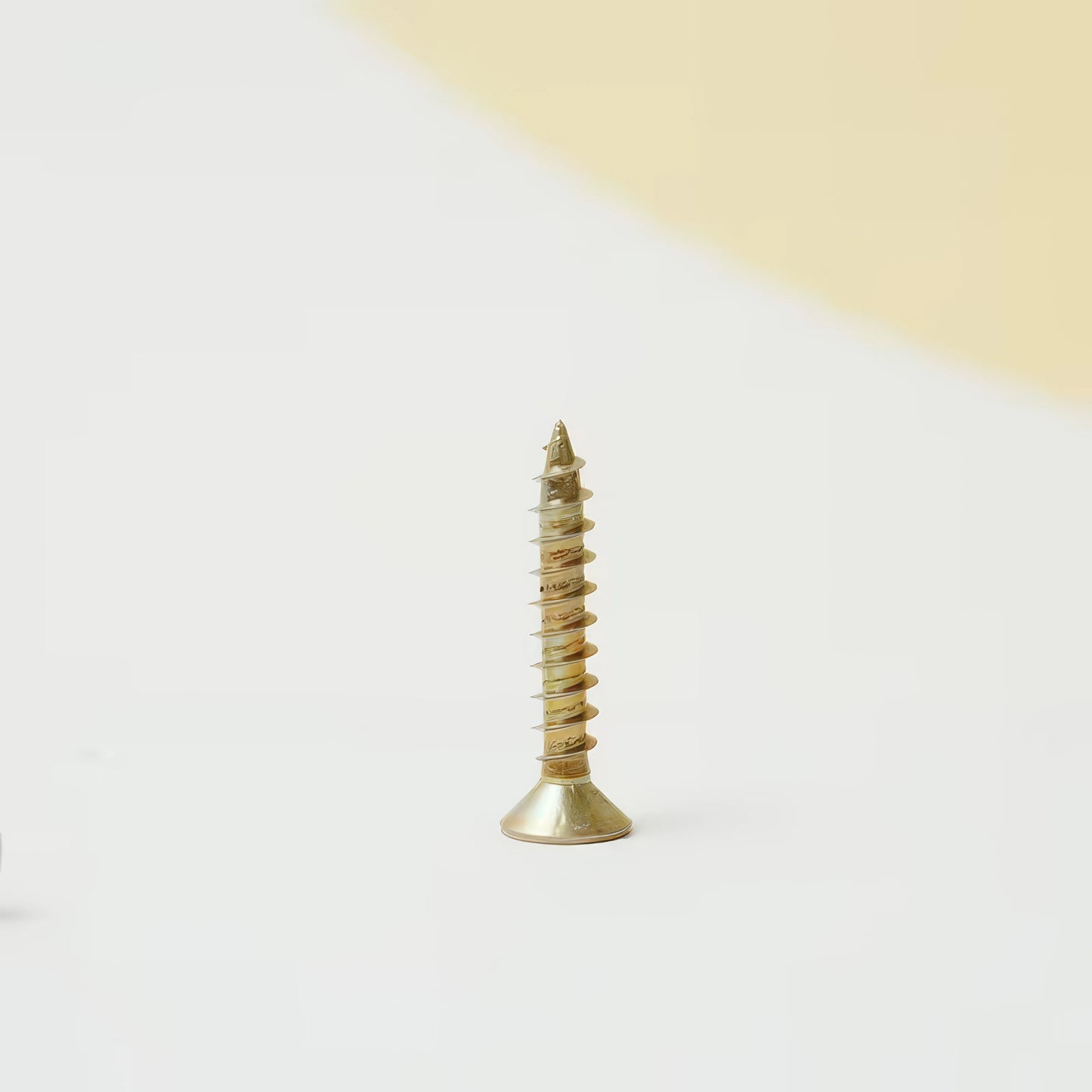 50/100 Self Tapping Screws in Golden Yellow, with A Flat Head Design, Suitable for Fences, Decks, and Wooden Stakes
