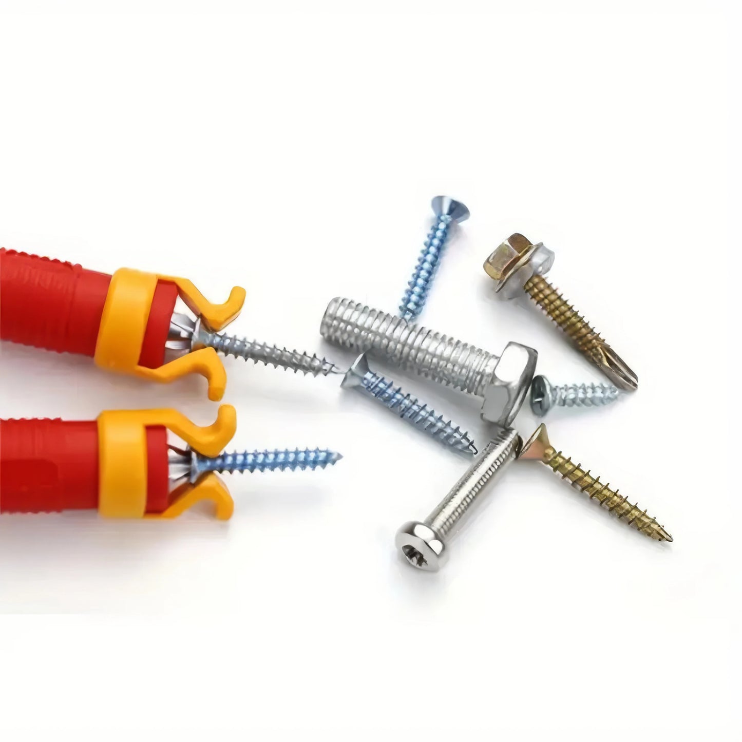 1/2 Piece Red Screw Holder, Manually Operated, Used As A Woodworking Tool for Screw and Drill Bit Clamps, Essential Tool
