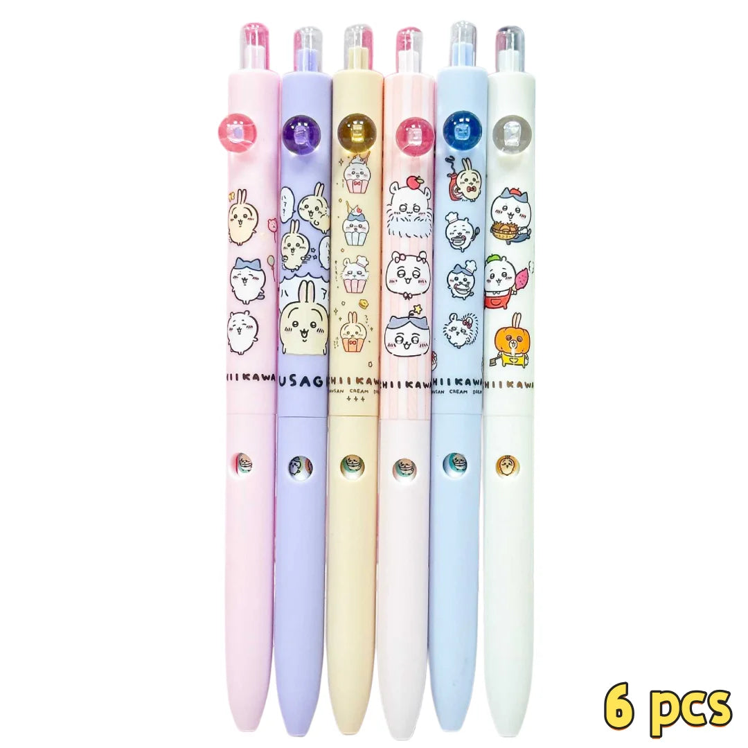Cute Chiikawa Gel Pen Set | 0.5mm Black Ink, Ideal for Students & Chiikawa Fans, Perfect Back-to-School Gift & Present for Frien