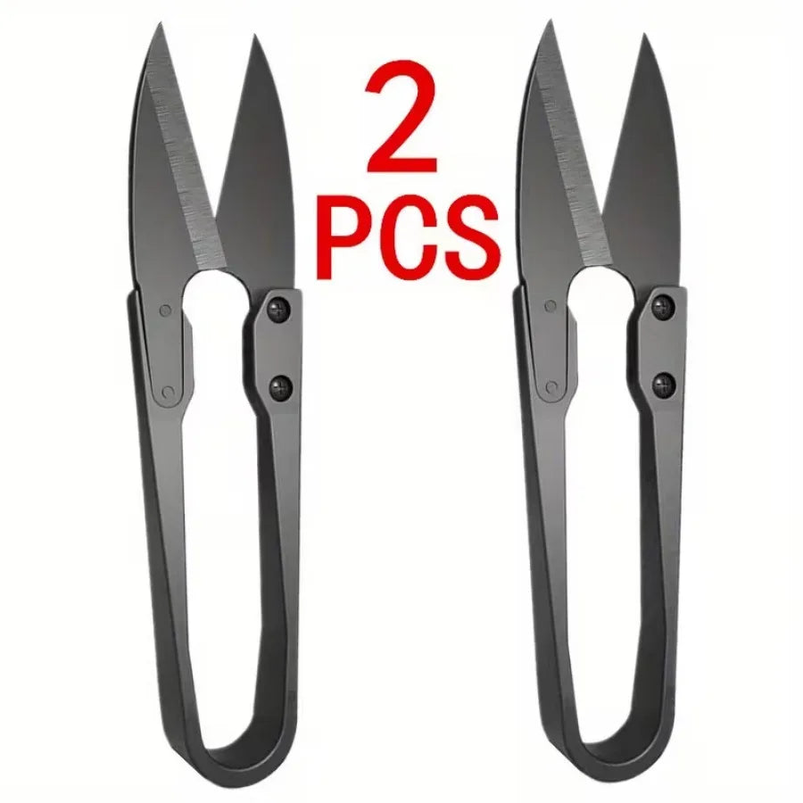 1/2 Piece U-shaped Scissors Black, Multifunctional Handmade and Embroidery Scissors, Suitable for Handicrafts and Needlework
