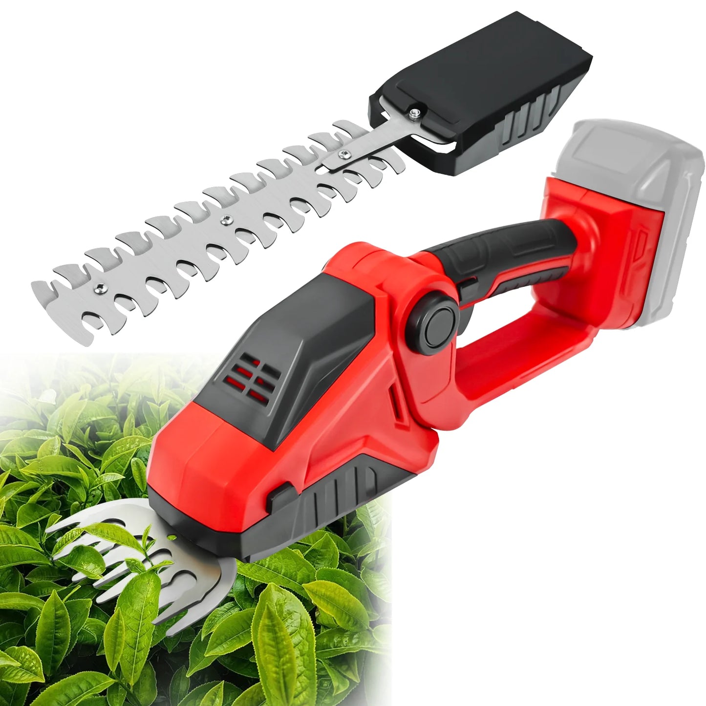 Cordless Hedge & Grass Trimmer – Bush & Grass Shears Compatible with Milwaukee 18V Battery (Battery Not Included)
