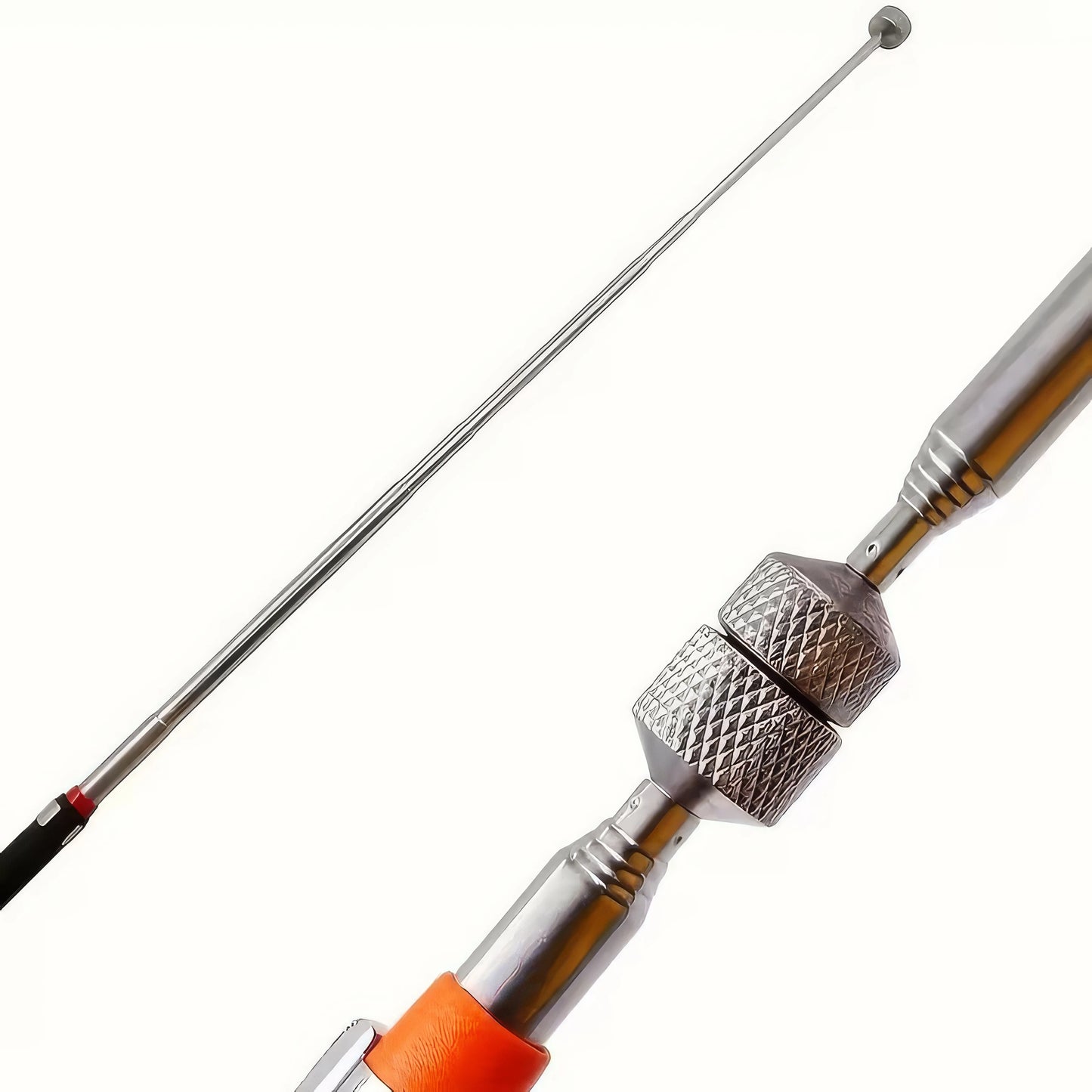 1/2 Piece Magnet Picking Tool Orange, Ergonomic Grip, Durable Structure, Suitable for Workshops, Garages, Laboratories