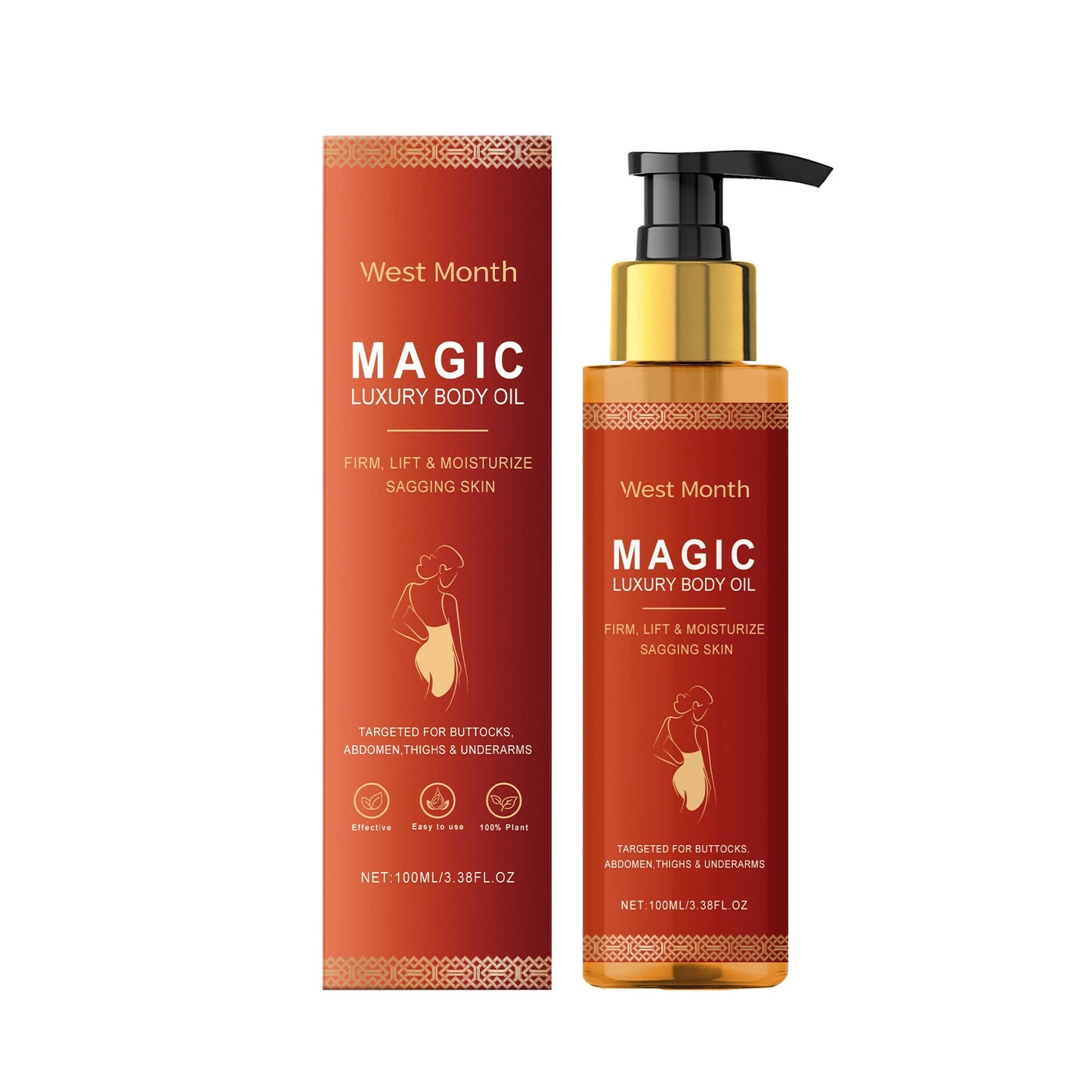 Firming Body Oil Enhance Skin Elasticity Daily Nourishing Reduce Druness Improve Roughness Mild Tightening Body Essential Oil
