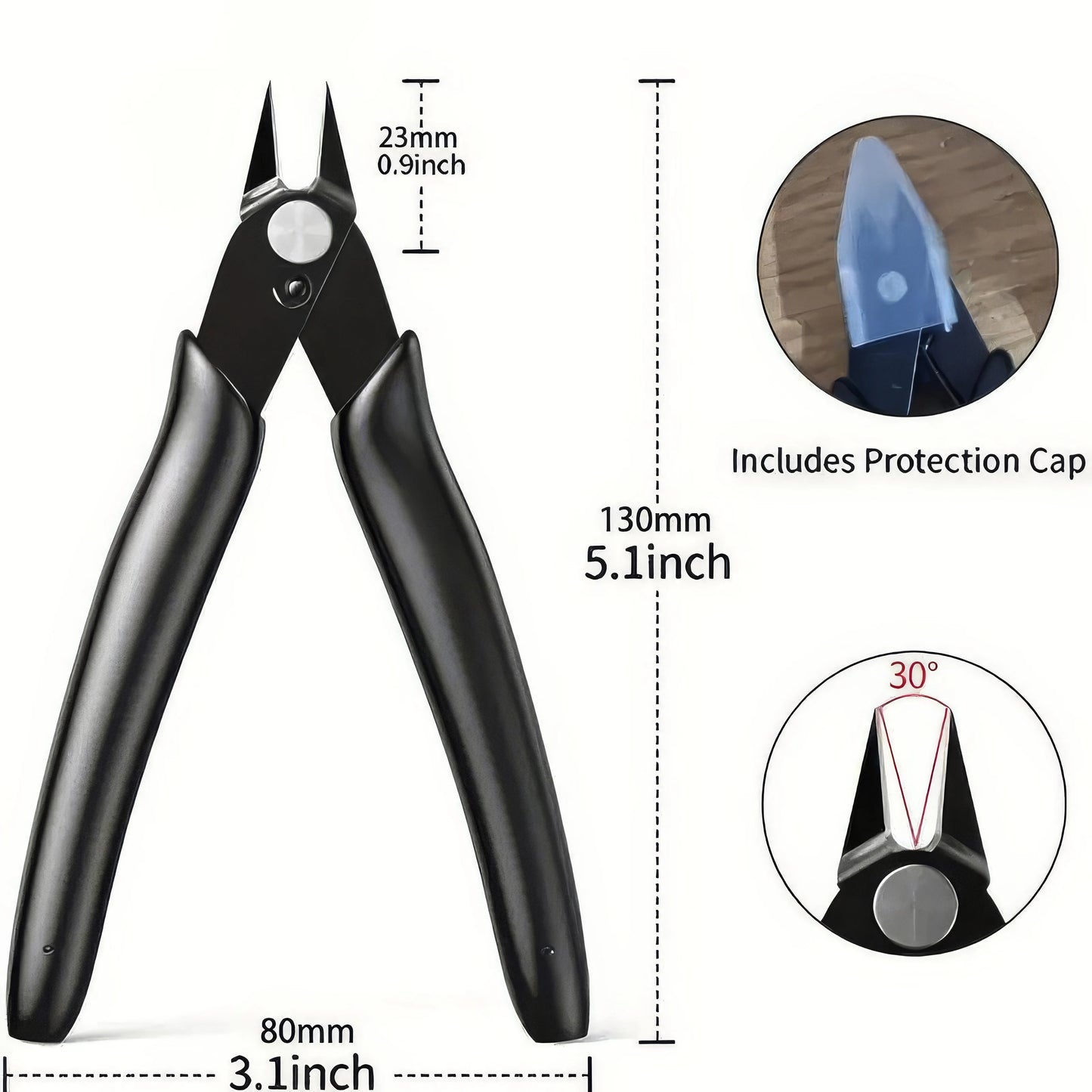 1 Black Carbon Steel Wire Knife, Comfortable Grip, Non Folding Wire Knife, Suitable for Jewelry Making and Electronic Products