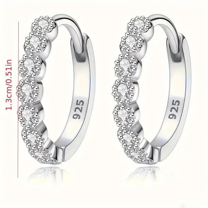 Elegant Silver Stud Earrings for Women, A Versatile and Dainty Single Pair for Everyday Luxury, Timeless Fine Jewelry