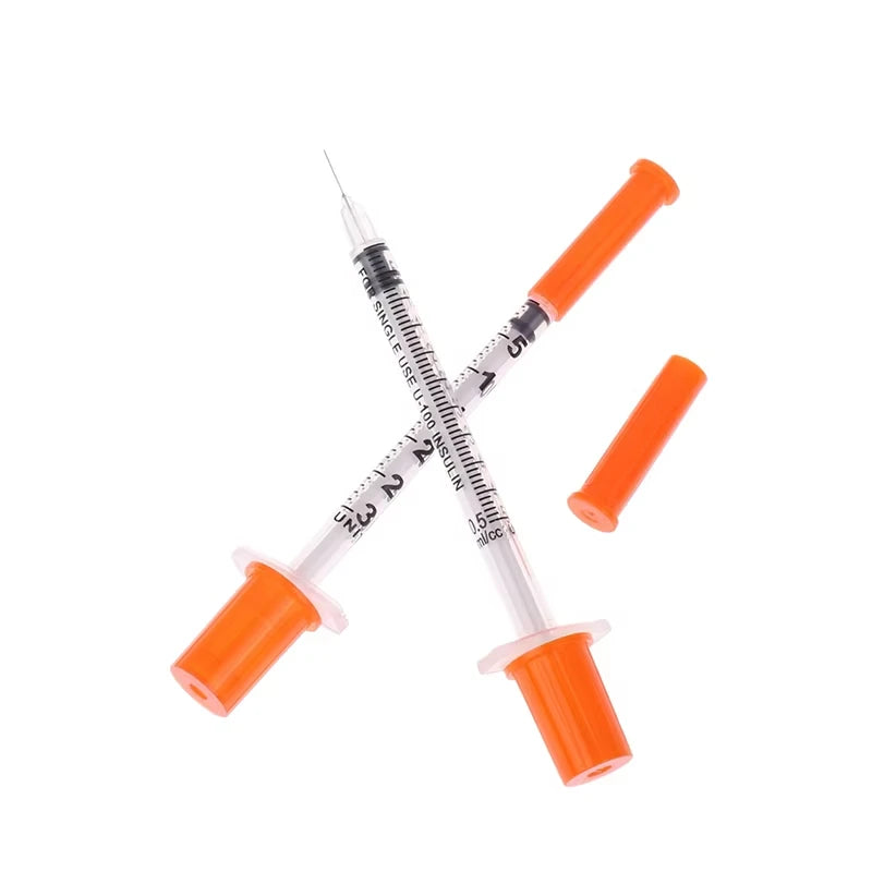 30PACK 0.3ml 0.5ml 1ml Disposable Individually Wrapped Insulin Syringe for Animals,Lab