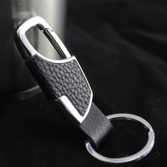 1 Black Car Keychain, Durable Metal Keyring Holder, Practical and Stylish, Suitable for Car Keys, Men's and Women's Gifts