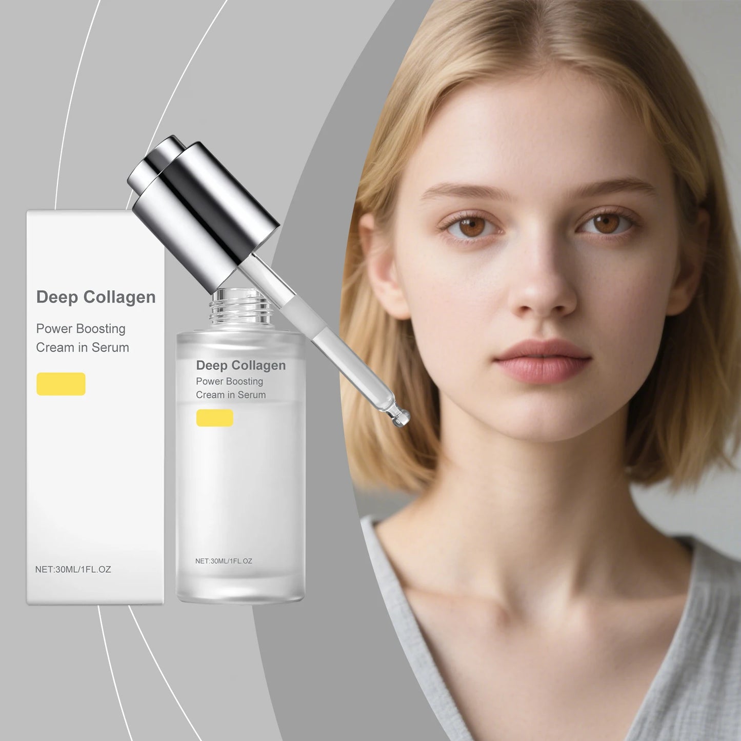 AMZ 30ml Collagen Moisturizing Facial Essence Nourishing Skin Care Smooth Daily Moisture Water for Facial Skin Health