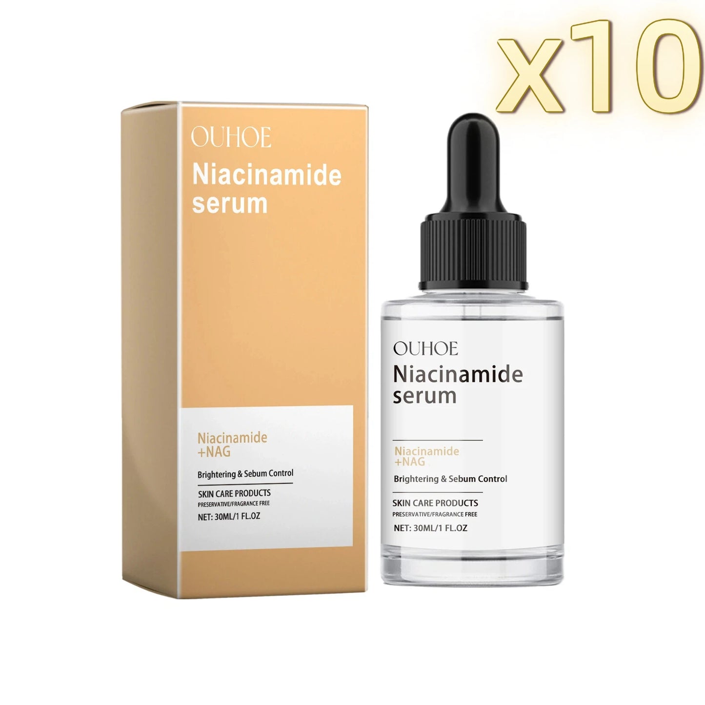 Niacinamide Serum Dark Spots Removal Sebum Control Reduces Dryness Brightening Glowing Skin Moisturizing Hydrating Face Essence