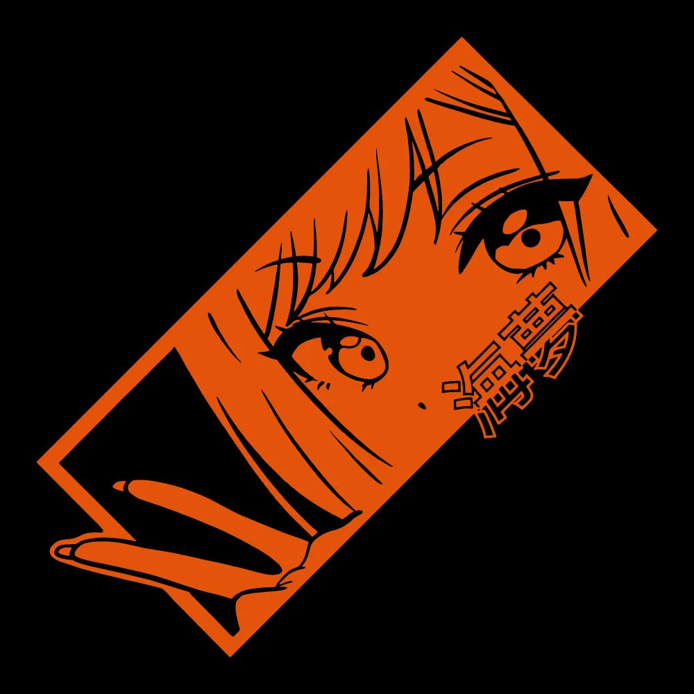 JDM Anime Girl Car Decal – Holographic Waterproof Vinyl Sticker for Car Window & Bumper