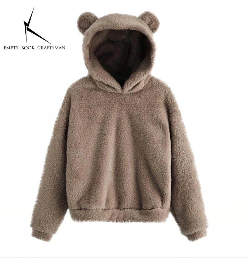 Women's Bunny Ear Hoodie - Plush Warm Long Sleeve Sweatshirt - photo 14