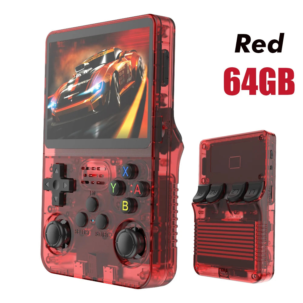 R36S Retro Handheld Video Game Console Linux System 3.5 Inch IPS Screen R35s Pro Portable Pocket Video Player 64GB Games