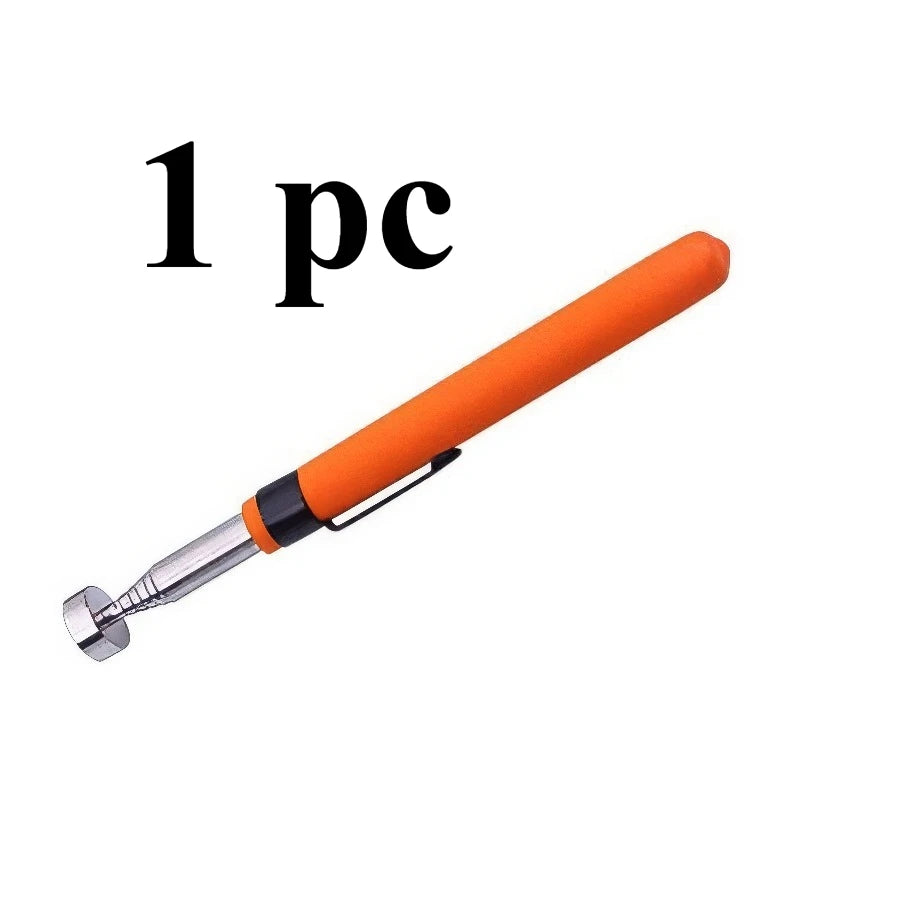 1/2 Piece Magnet Picking Tool Orange, Ergonomic Grip, Durable Structure, Suitable for Workshops, Garages, Laboratories