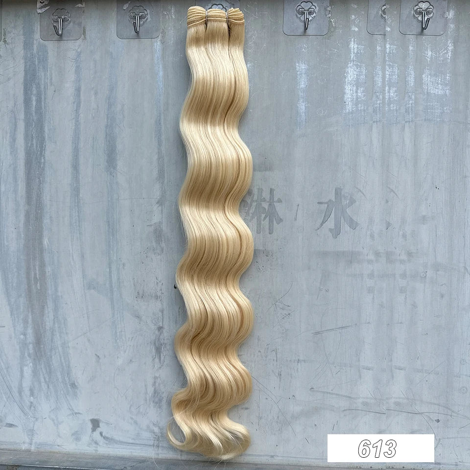 Magicae 30Inch 200g/Pc Chocolate Ombre Brown Orange Blond P27/613 Bio Body Wave Grey High Temperature Synthetic Hair Extension