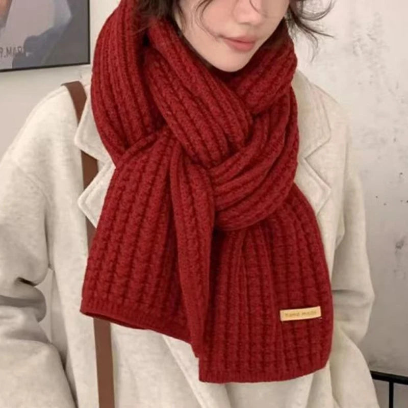 Unisex Chunky Cable Knit Scarf - Long Warm Winter Scarf - photo 2