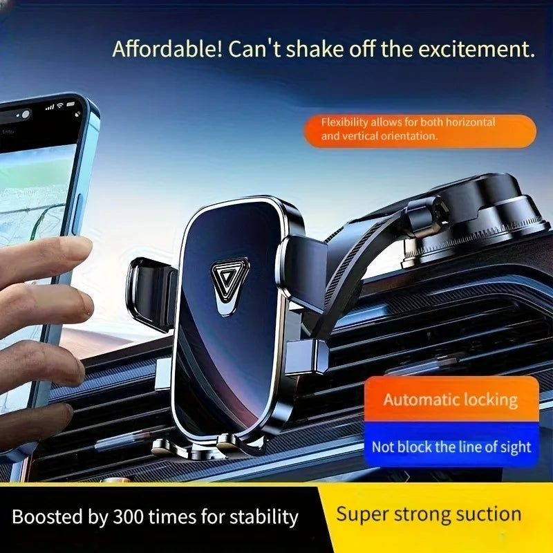Car Phone Holder – Nano Flexible Silicone, 360° Rotation, Doesn't Block Screen, Compatible with HTC Phones (such as U23).